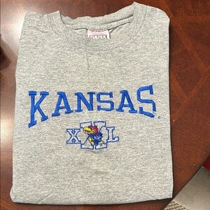 Kansas Jayhawks Gray SS T-Shirt